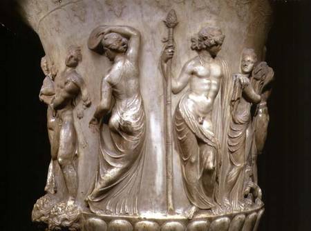The Borghese Crater or Vase, detail of relief depicting Dionysus and his maenads, Greek,Neo-Attic van Anoniem