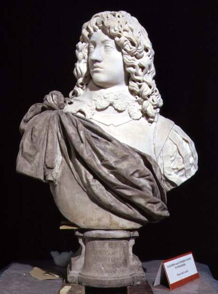 Bust of Prince Rupert (1619-82) Count Palatine of the Rhine and Duke of Bavaria (half way through th van Anoniem