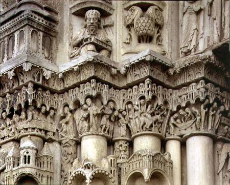 Capital frieze depicting Scenes from the Passion, from the south door of the Royal Portal,west facad van Anoniem