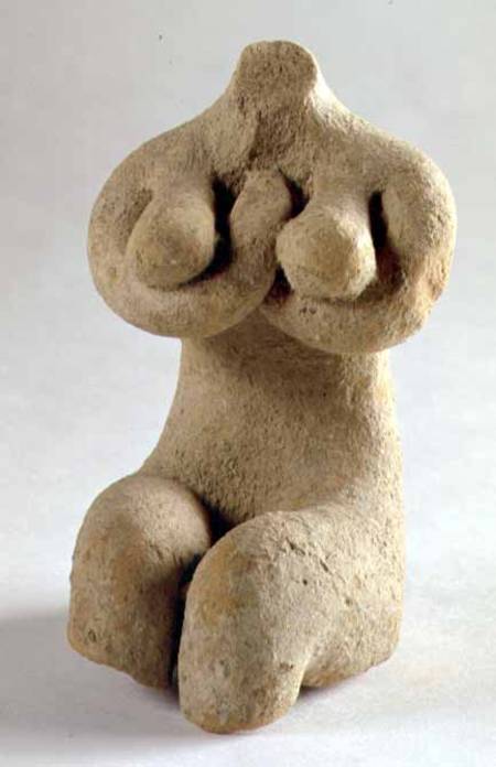Female figurine in the Halaf stylefrom Mesopotamia or Northern Syria van Anoniem