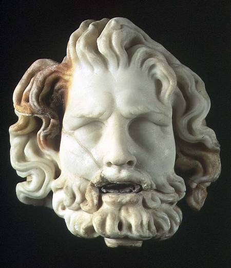 Fountainhead in the form of the head of Oceanus Pompeii van Anoniem