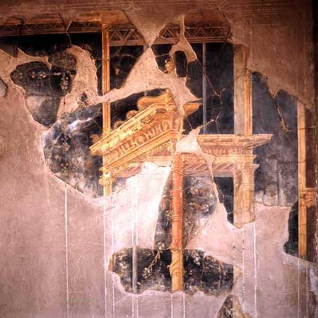 Fresco from a house damaged in AD 79 van Anoniem