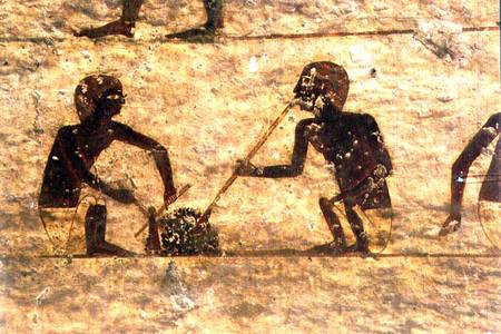 Glass Blowers, detail from a tomb wall painting,Egyptian van Anoniem