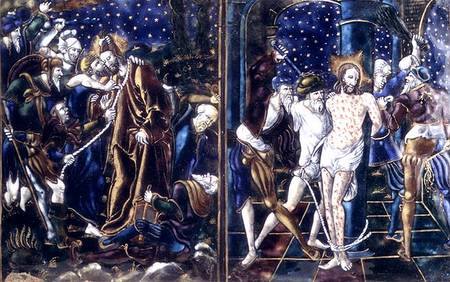 The Kiss of Judas and The Flagellation of Christ: two enamelled plaques from the Passion of Our Lord van Anoniem