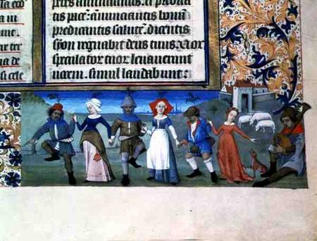 Lat 873 f.21 Dance of the shepherds van Anoniem