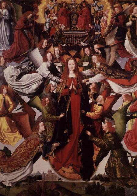 Mary - Queen of Heaven by Master of the St. Lucy Legend van Anoniem