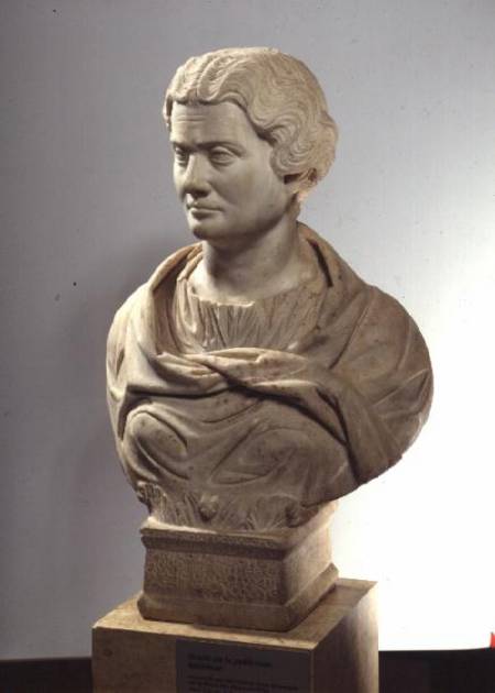 Melitene, priestess of the Mother of the Gods,Roman marble bust van Anoniem