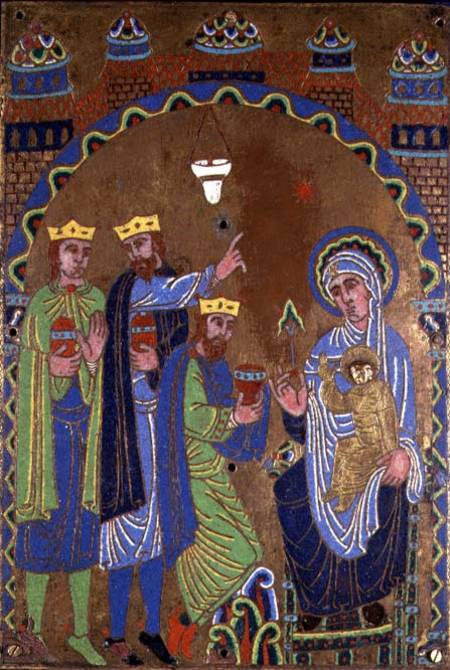 Plaque depicting the Adoration of the Magi van Anoniem