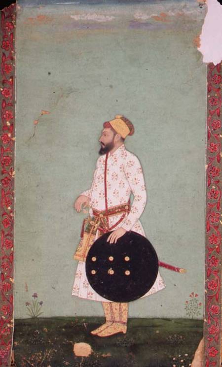 Portrait of Baradar Nawab Aslam KhanMughal van Anoniem