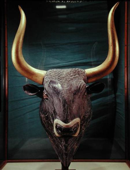 Rhyton in the shape of a bull's head, from Knossos,Minoan van Anoniem