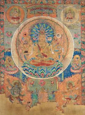 Ch.xxvviii.006 The Mandala of Sahasrabhuja Avalokitesvara, Tunhuang