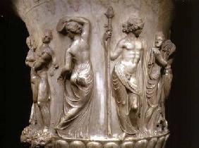 The Borghese Crater or Vase, detail of relief depicting Dionysus and his maenads, Greek,Neo-Attic