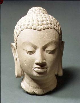 Buff sandstone head of the BuddhaSarnath