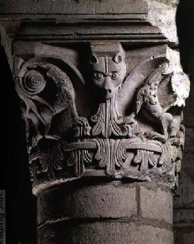 Carved column capital from the rotunda church