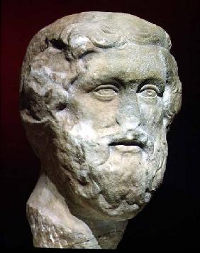 Roman marble head of a bearded man