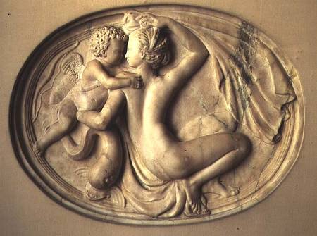 Venus and Cupid, relief attributed to Jean Goujon (1510-c.1568) van Anoniem