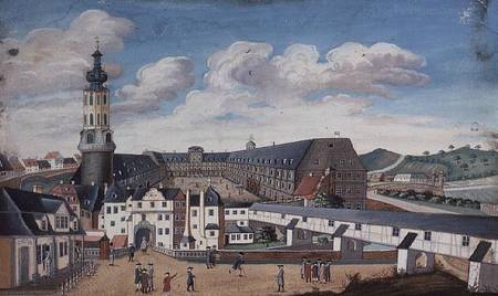 View of Weimar with the Castle of Wilhelmsburg van Anoniem