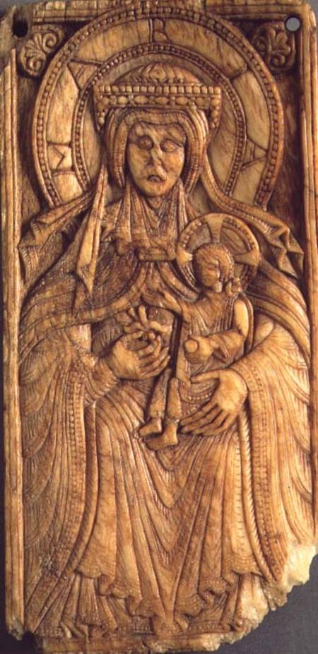 Virgin and Child, relief plaque,from Northern France van Anoniem