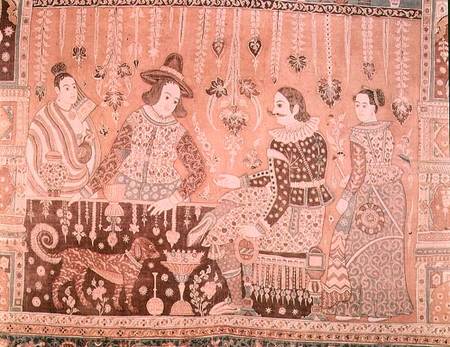 Wall hanging showing early traders to IndiaIndian van Anoniem