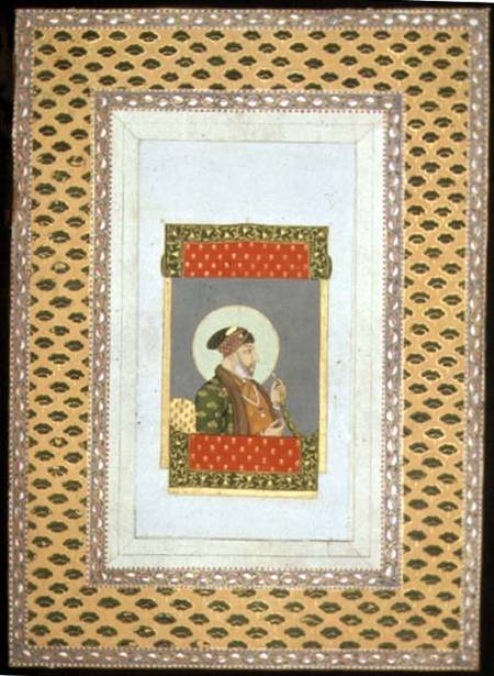 Window portrait of 'Aziz-ud-Din 'Alamgir IIEmperor of India 1754-60 Mughal van Anoniem
