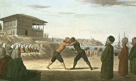 Wrestling Match, Constantinople van Anoniem