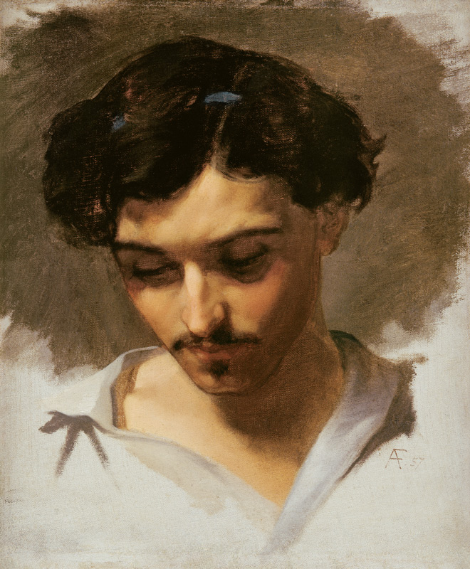 Self-portrait van Anselm Feuerbach
