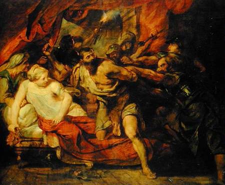 The Imprisonment of Samson, after a painting by Rubens van Anselm Feuerbach