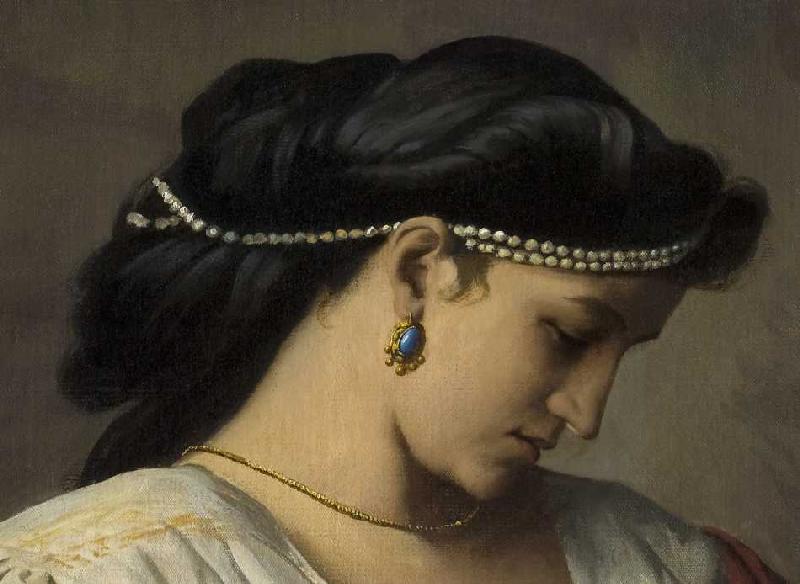 Medea (Detail: Kopf der Medea) van Anselm Feuerbach