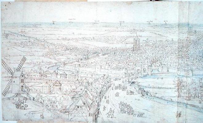 Utrecht (pen and ink and w/c on paper) (see 151031 and 151019) van Anthonis van den Wyngaerde