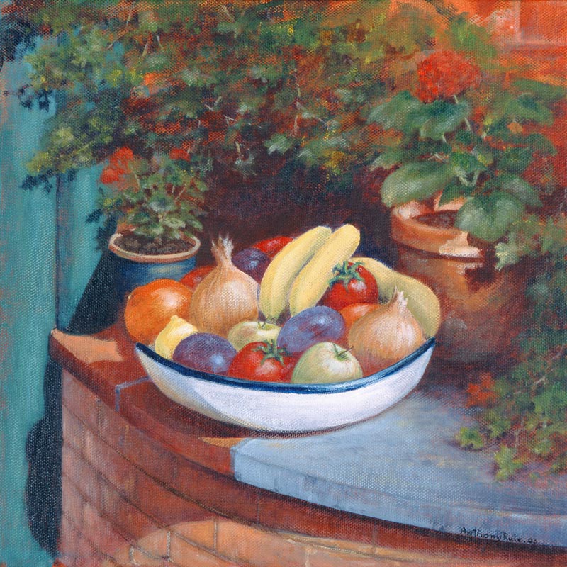 Fruit and Veg al Fresco, 2003 (acrylic)  van Anthony  Rule
