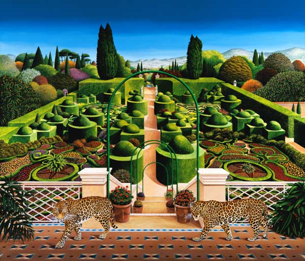 Italian Garden, 1987 (acrylic on board)  van Anthony  Southcombe