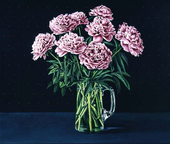 Flowers in a Glass Jug, 1983 (acrylic on board)  van Anthony  Southcombe