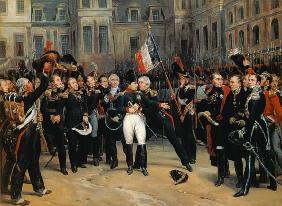 Napoleon I (1769-1821) Bidding Farewell to the Imperial Guard in the Cheval-Blanc Courtyard at the C