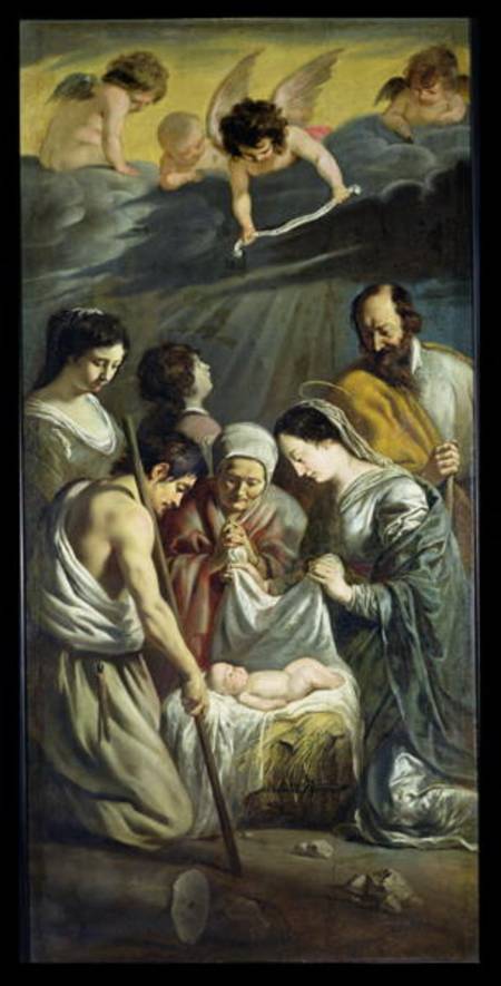 The Adoration of the Shepherds van Antoine and Louis  & Mathieu Le Nain