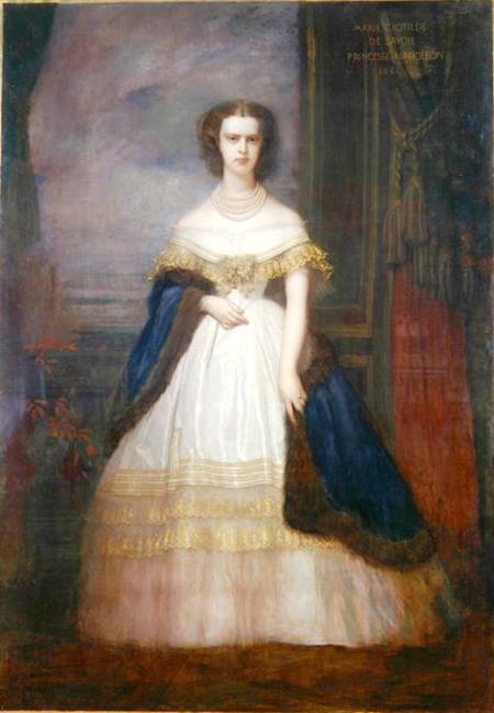 Marie-Clotilde Therese Louise (1843-1911) Princess of Savoy van Antoine Auguste Ernest Herbert or Hebert