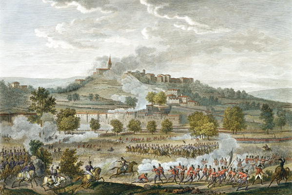 The Battle of Montebello and Casteggio, 20 Prairial, Year 8 (9 June 1800) engraved by Jean Duplessi- van Antoine Charles Horace Vernet