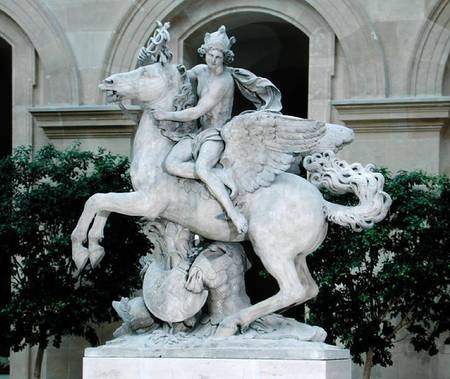 Mercury riding Pegasus, known as 'the Horse of Marly' van Antoine Coysevox