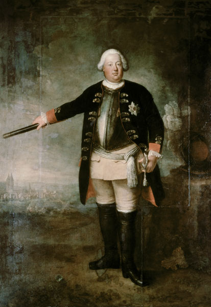 Frederick William I of Prussia van Antoine Pesne