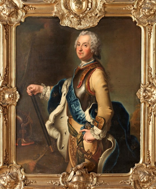 Portrait of Adolph Frederick (1710-1771), Crown Prince of Sweden van Antoine Pesne