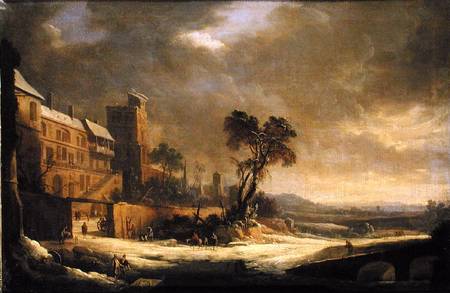 The Month of January, Snow Effect van Antoine Pierre the Younger Patel