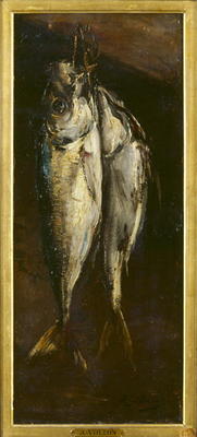 Fish (oil on panel) van Antoine Vollon