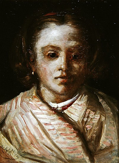 Portrait of a child van Antoine Vollon