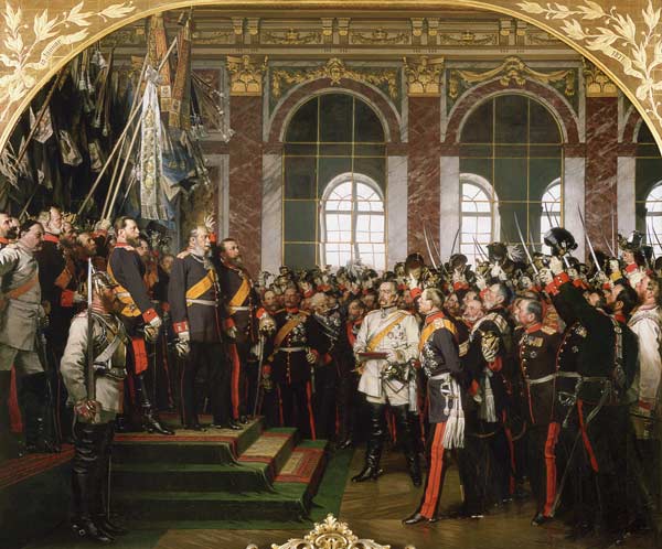 Kaiserproklamation zu Versailles van Anton Alexander von Werner