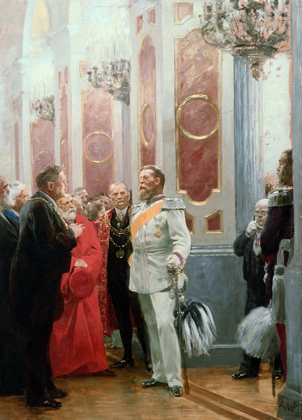 Frederick III at a Court Ball van Anton Alexander von Werner