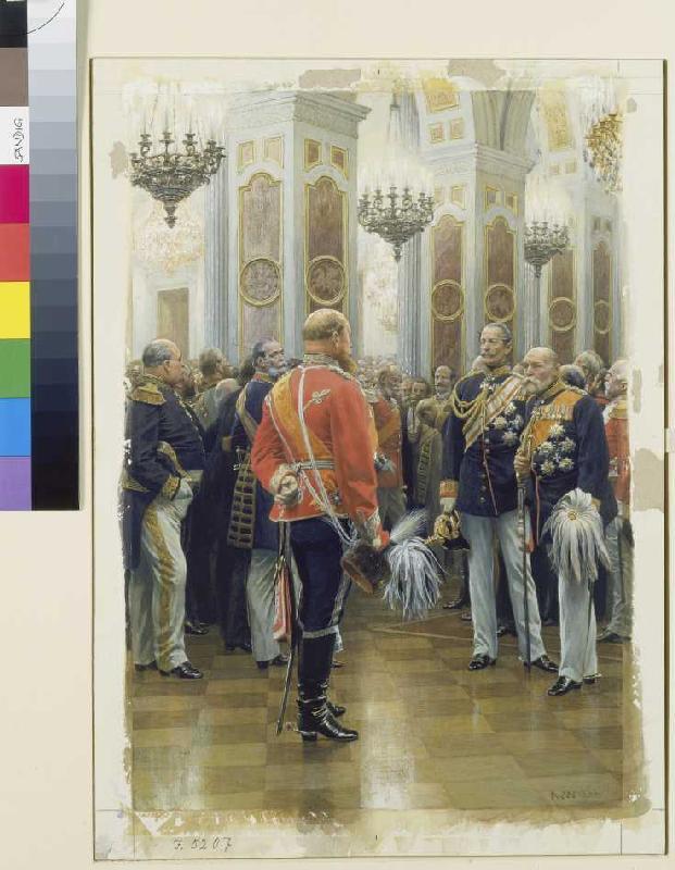 Der rote Prinz (Prinz Friedrich Karl in der Uniform der Ziethen-Husaren) van Anton Alexander von Werner