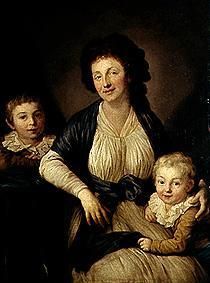 Bildnis Christiane Schletter, geborene Demiani mit ihren Söhnen van Anton Graff