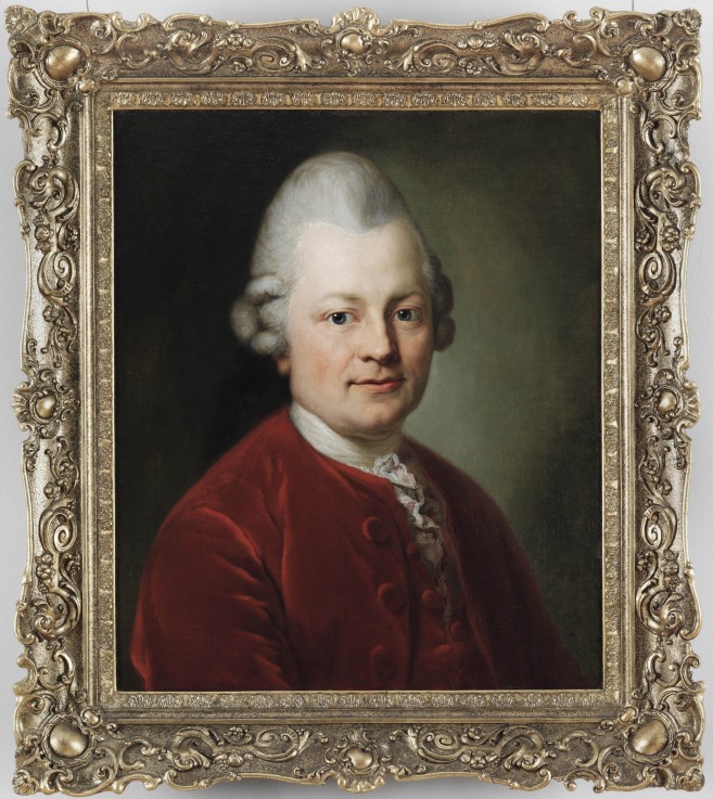 Portrait of Gotthold Ephraim Lessing (1729-1781) van Anton Graff