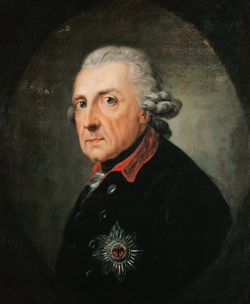 Friedrich II. ( De grote ), koning van Pruisen  van Anton Graff