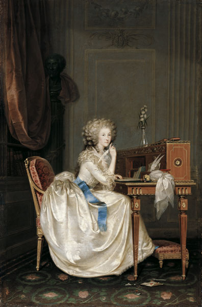 Portrait of Marie Louise of Savoy (1749-1792), Princess of Lamballe van Anton Hickel