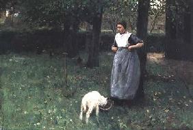 Larense vrouw met geit